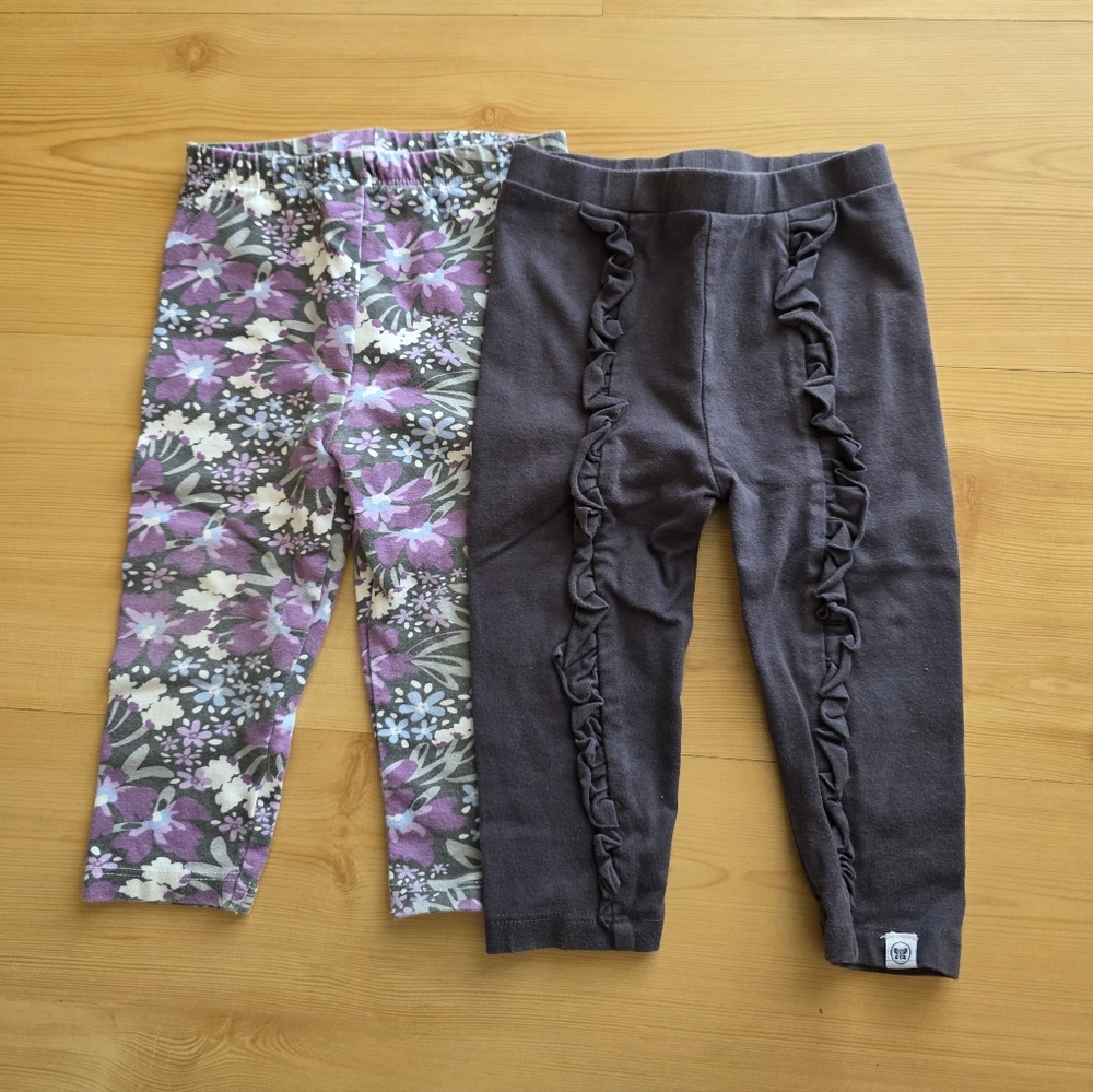 Floral and Ruffle Kids Leggings Set Honest Co 6-9M